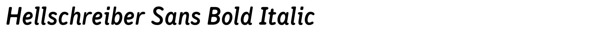 Hellschreiber Sans Bold Italic image